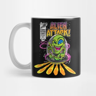 Alien Attack Science Fiction Comicbook Cover Mug